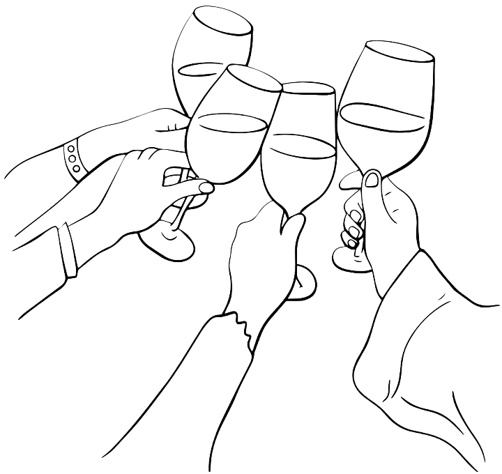 drinks and a welcoming vibe